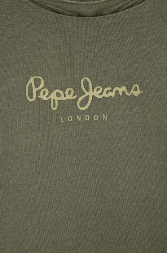Chłopiec Pepe Jeans t-shirt bawełniany dziecięcy PB503535 zielony
