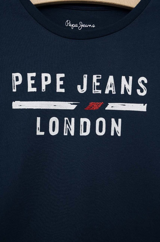 Chłopiec Pepe Jeans t-shirt bawełniany dziecięcy PG502942 granatowy