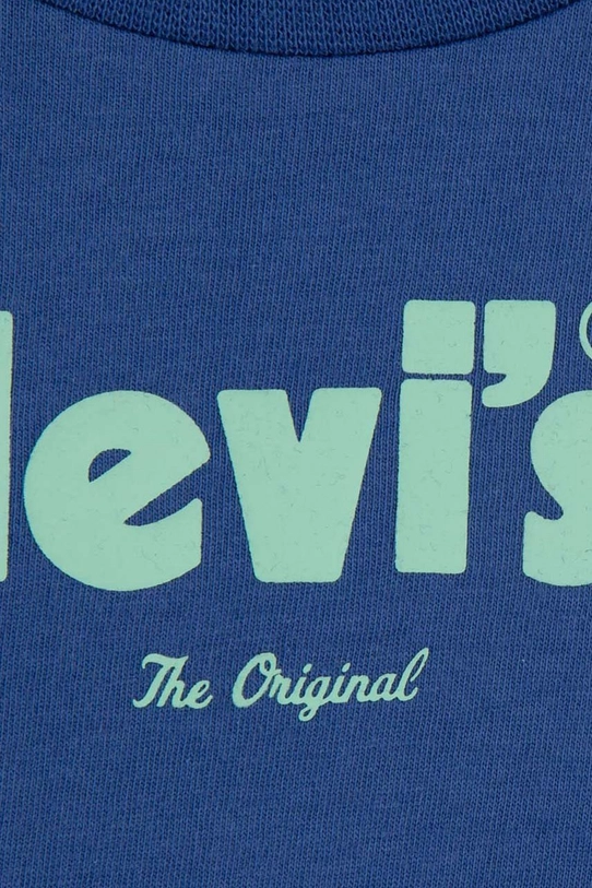 Chłopiec Levi's t-shirt bawełniany dziecięcy 6EH902 granatowy