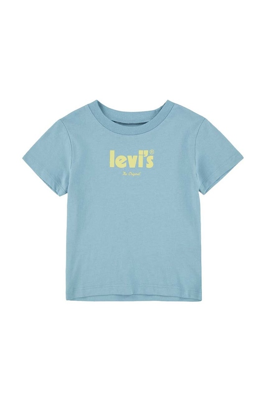 Levi's t-shirt bawełniany dziecięcy nadruk turkusowy 6EH902