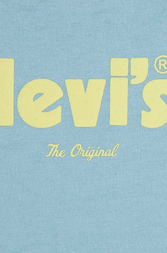 Chłopiec Levi's t-shirt bawełniany dziecięcy 6EH902 turkusowy