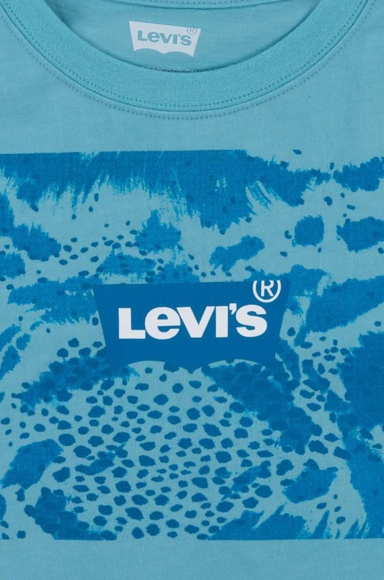 Chłopiec Levi's t-shirt bawełniany dziecięcy 8EH804 niebieski