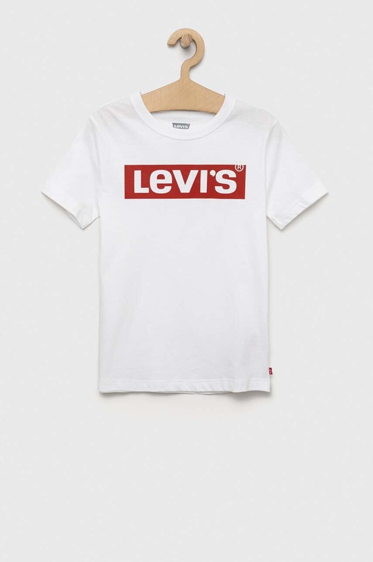Levi's t-shirt bawełniany dziecięcy nadruk biały 9EE551