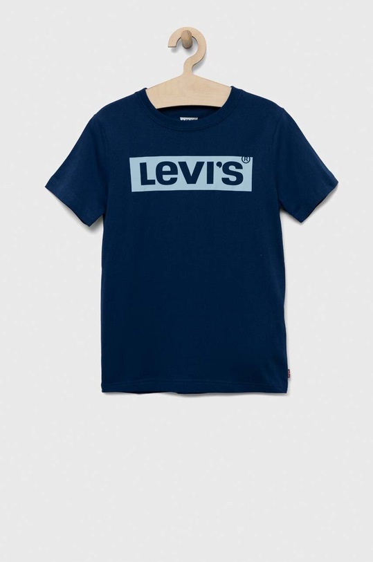 Levi's t-shirt bawełniany dziecięcy nadruk niebieski 9EE551
