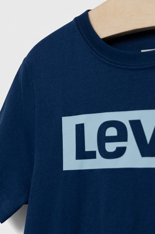 Chłopiec Levi's t-shirt bawełniany dziecięcy 9EE551 niebieski
