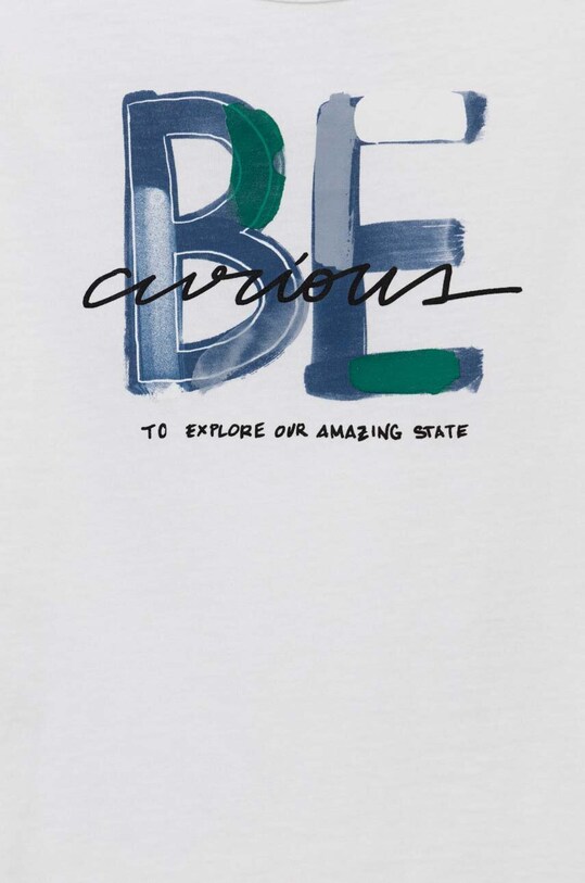 Момче Детски памучен топ United Colors of Benetton 3096CH00V.G.SEASONAL бял