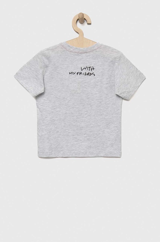 Παιδικό βαμβακερό μπλουζάκι United Colors of Benetton 3096G1098.P.SEASONAL γκρί SS23