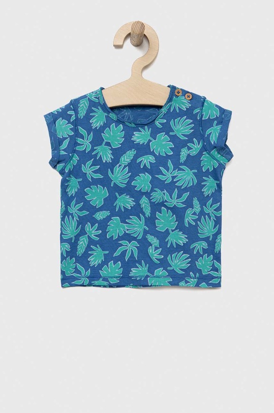 Бавовняна футболка для немовлят United Colors of Benetton бавовна блакитний 3ECHA102T.W.SEASONAL