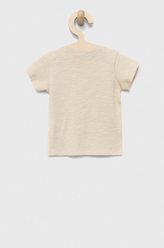 Pamučna majica kratkih rukava za bebe United Colors of Benetton 3F93A102L.W.SEASONAL bež SS23