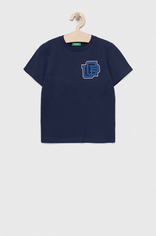 Dětské bavlněné tričko United Colors of Benetton směs námořnická modř 3I1XC10A1.G.SEASONAL