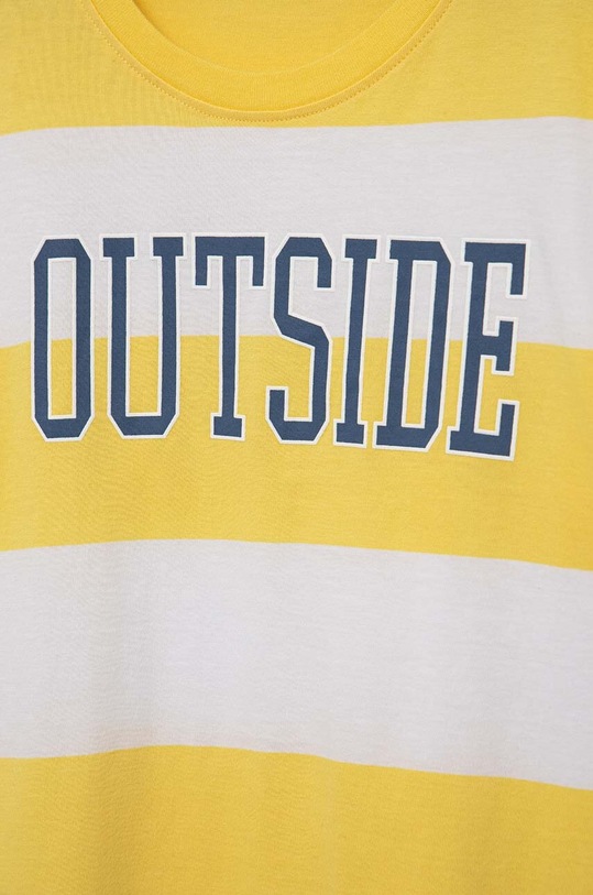 Chłopiec United Colors of Benetton t-shirt bawełniany dziecięcy 3ZNBC10BN.G.SEASONAL żółty