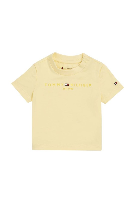 Tommy Hilfiger t-shirt niemowlęcy z elastanem żółty KN0KN01639.PPYX