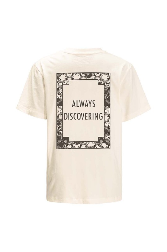 Chłopiec Jack Wolfskin t-shirt bawełniany dziecięcy TEEN EXPLORING T B 1609851.New biały