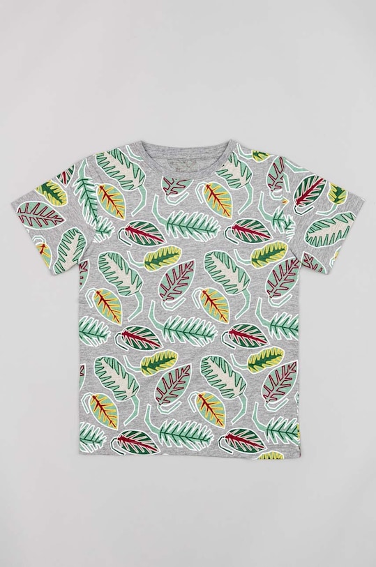 zippy t-shirt bawełniany dziecięcy ZKBAP0303.23022 szary SS23