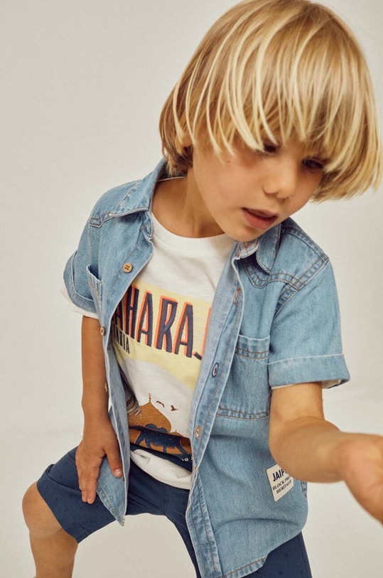 zippy t-shirt bawełniany dziecięcy nadruk biały ZKBAP0303.23023