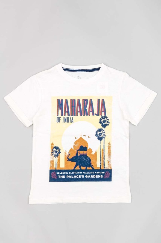zippy t-shirt bawełniany dziecięcy ZKBAP0303.23023 biały SS23