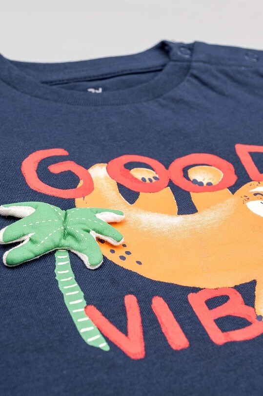 Chlapec Detské bavlnené tričko zippy ZBBAP0303.23012 tmavomodrá