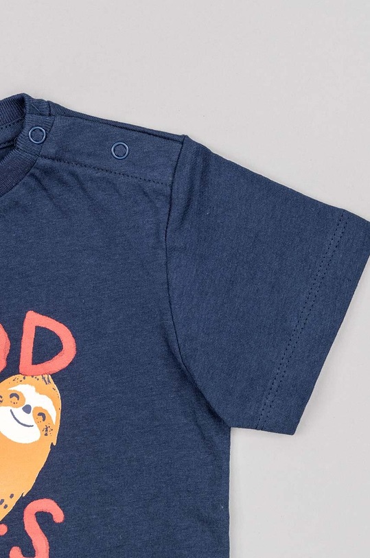 Detské bavlnené tričko zippy tmavomodrá ZBBAP0303.23012