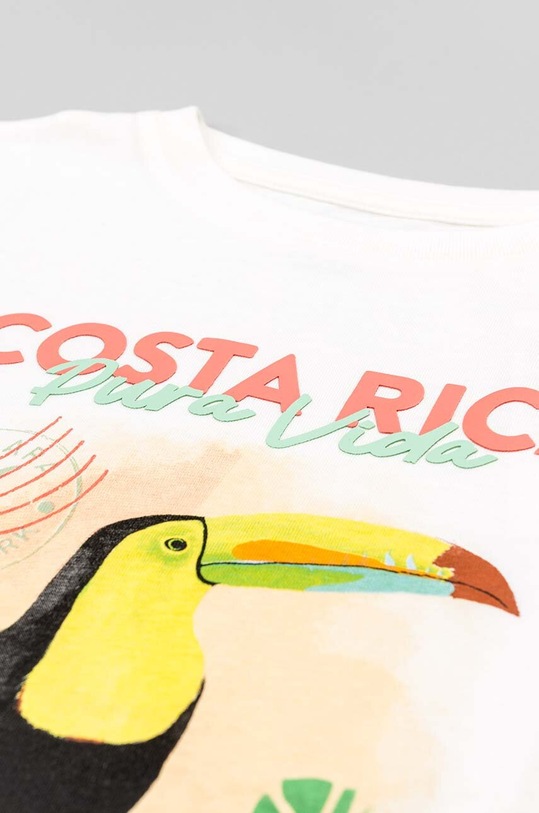 Chłopiec zippy t-shirt bawełniany dziecięcy ZKBAP0303.23035 biały