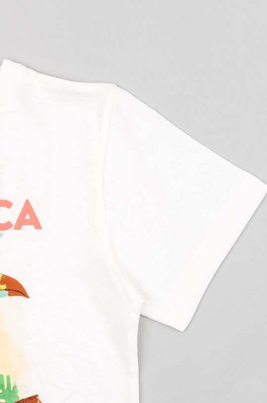 zippy t-shirt bawełniany dziecięcy biały ZKBAP0303.23035
