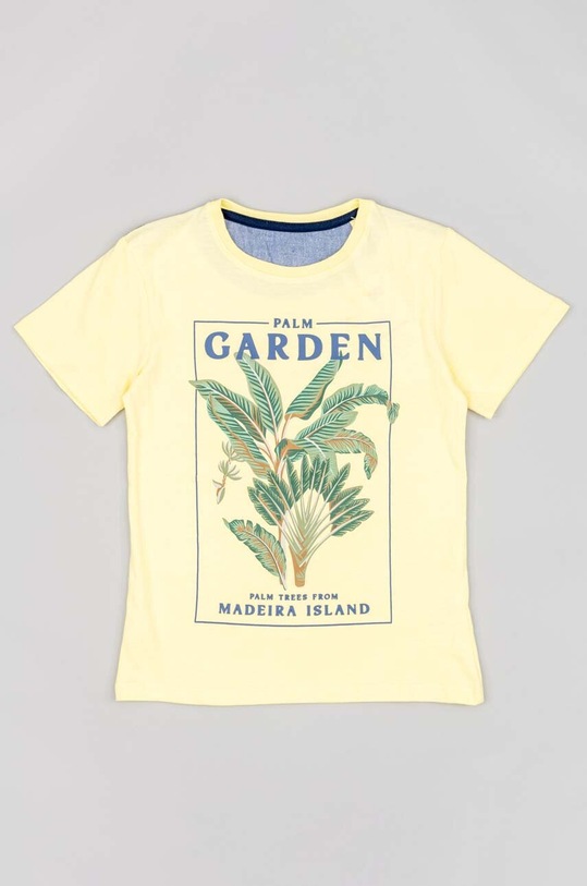 zippy t-shirt bawełniany dziecięcy nadruk żółty ZKBAP0303.23038