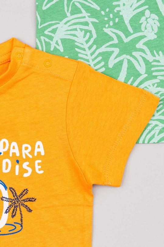 zippy t-shirt bawełniany niemowlęcy 2-pack multicolor ZBBAP0303.23031