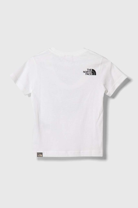 The North Face t-shirt bawełniany dziecięcy NF0A82E9 biały AW23