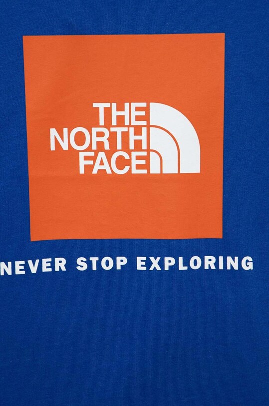 Chłopiec The North Face t-shirt bawełniany dziecięcy NF0A82E9 niebieski