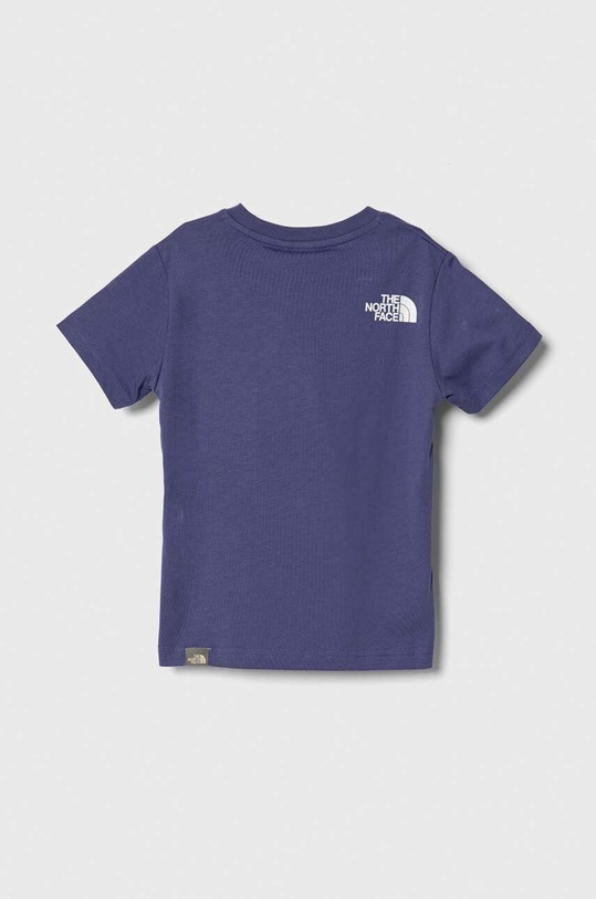 The North Face t-shirt bawełniany dziecięcy NF0A82E9 niebieski AW23