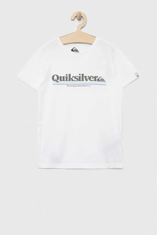 Παιδικό βαμβακερό μπλουζάκι Quiksilver εκτύπωση λευκό EQBZT04584