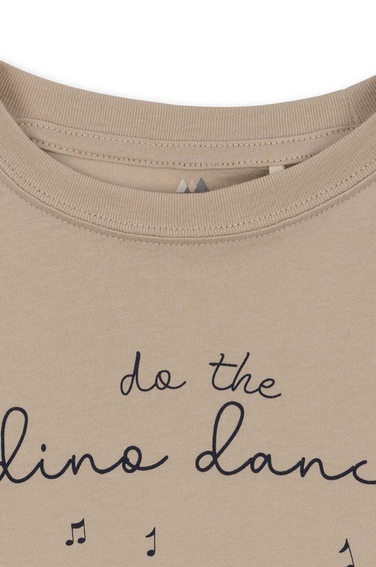 Chłopiec Konges Sløjd t-shirt bawełniany dziecięcy KS4674 beżowy
