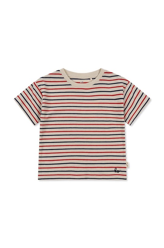 Παιδικό βαμβακερό μπλουζάκι Konges Sløjd KS5233 κόκκινο SS23