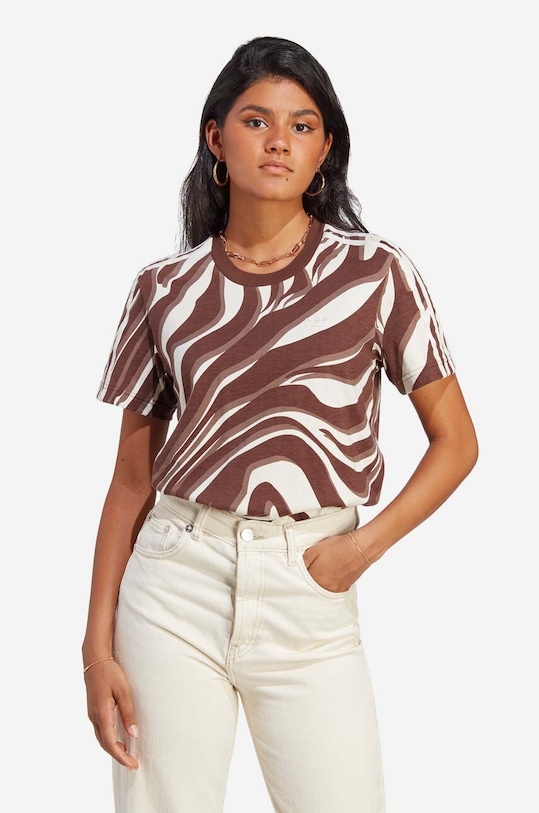 adidas Originals cotton Aop T-Shirt all-over print black IJ8192