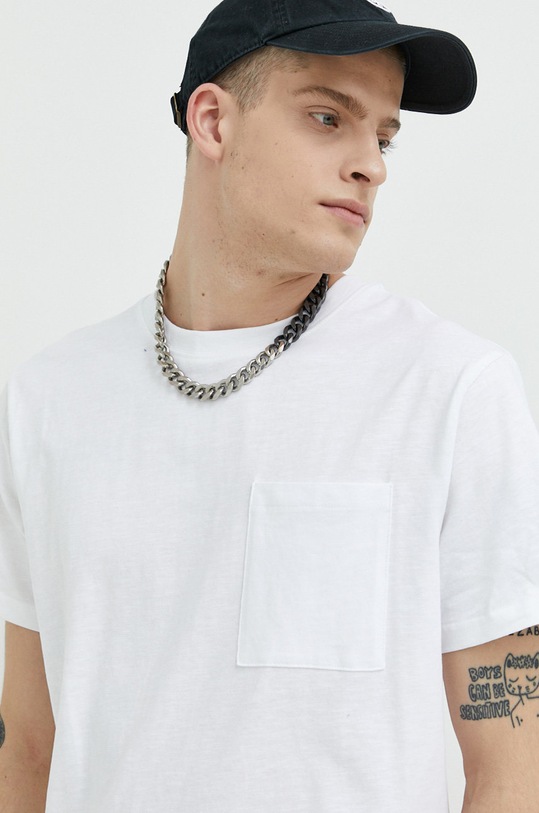 Solid tricou din bumbac alb 21107372.110601