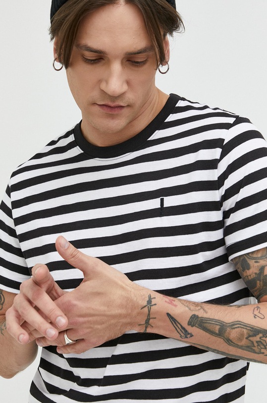 Solid t-shirt bawełniany czarny 21107517.194008