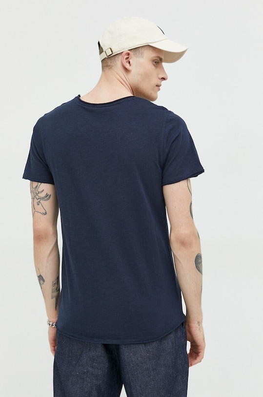 Odzież Solid t-shirt bawełniany 21107527.194010 granatowy