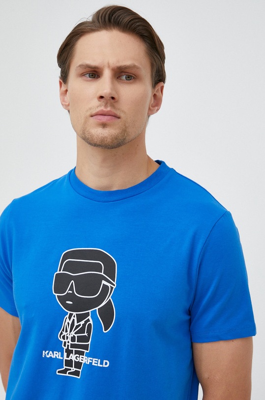 Karl Lagerfeld t-shirt niebieski 531221.755086