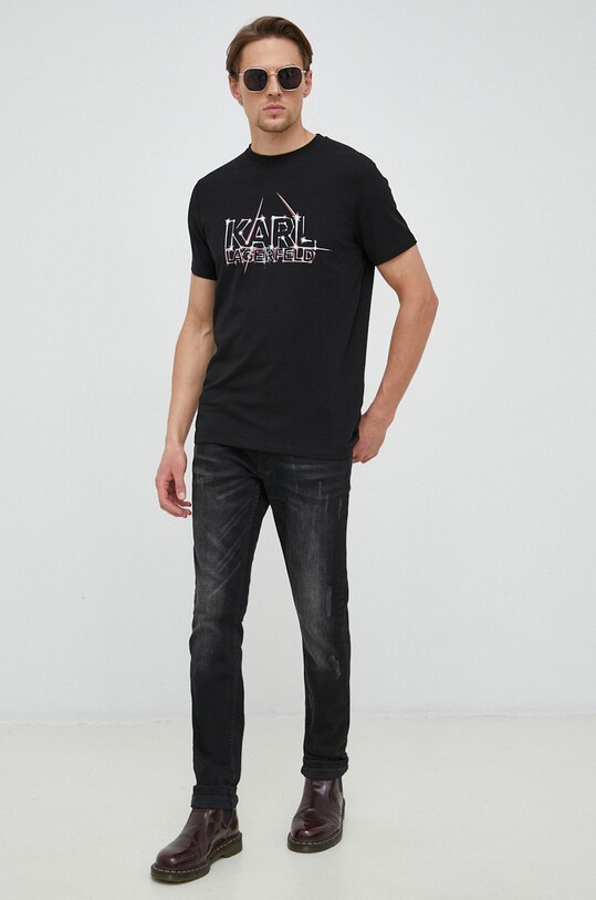 Karl Lagerfeld t-shirt 531221.755081 fekete SS24