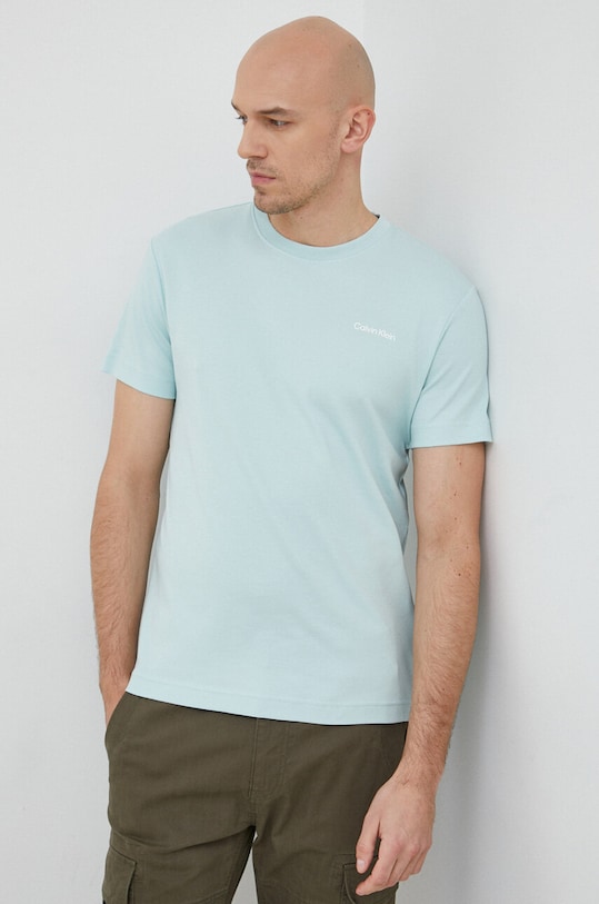 Бавовняна футболка Calvin Klein бавовна зелений K10K109894.PPYX
