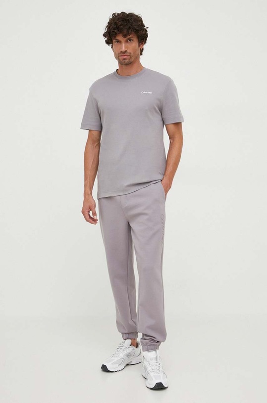 Calvin Klein t-shirt bawełniany K10K109894.PPYX szary AW23