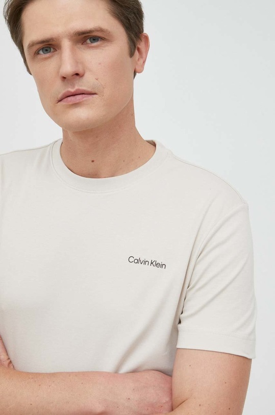Bavlněné tričko Calvin Klein béžová K10K109894.PPYX