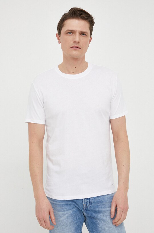 Βαμβακερό t-shirt Michael Kors 3-pack 6S32C10023 σκούρο μπλε SS23
