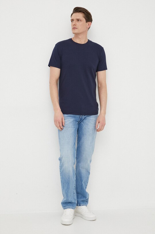 Βαμβακερό t-shirt Michael Kors 3-pack σκούρο μπλε 6S32C10023