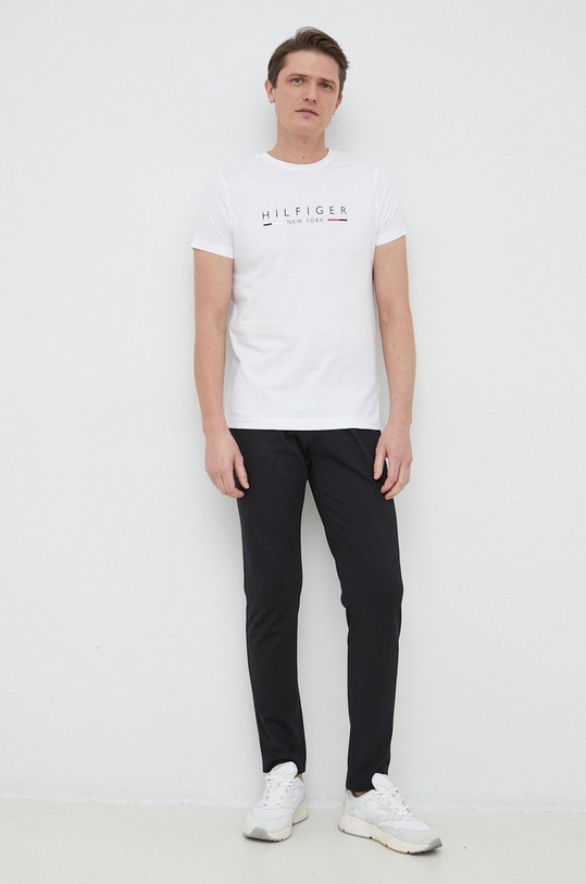 Tommy Hilfiger t-shirt bawełniany MW0MW29372.PPYX biały NC24