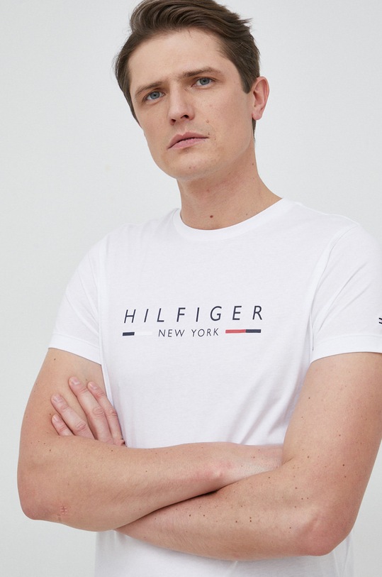 Tommy Hilfiger t-shirt bawełniany biały MW0MW29372.PPYX