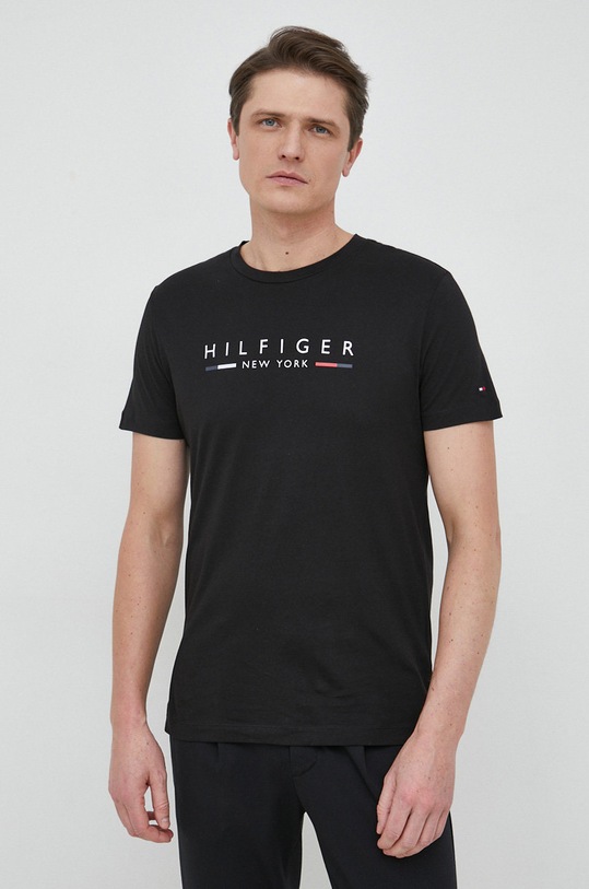 Tommy Hilfiger t-shirt bawełniany czarny MW0MW29372.PPYX