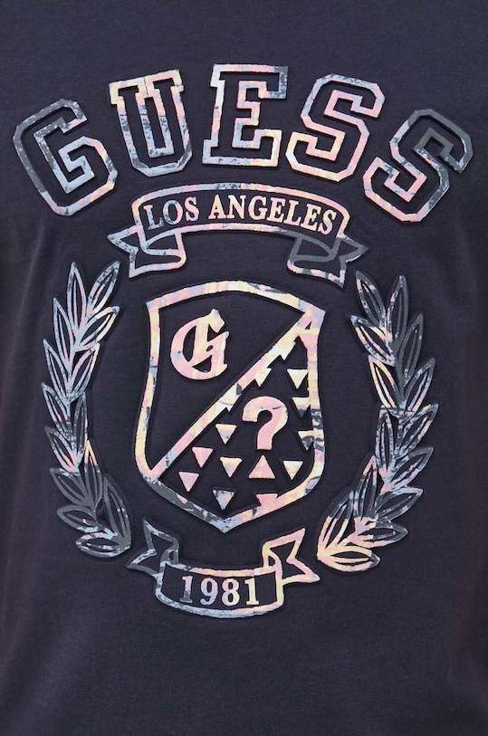 Guess t-shirt bawełniany M3RI03.I3Z14 granatowy