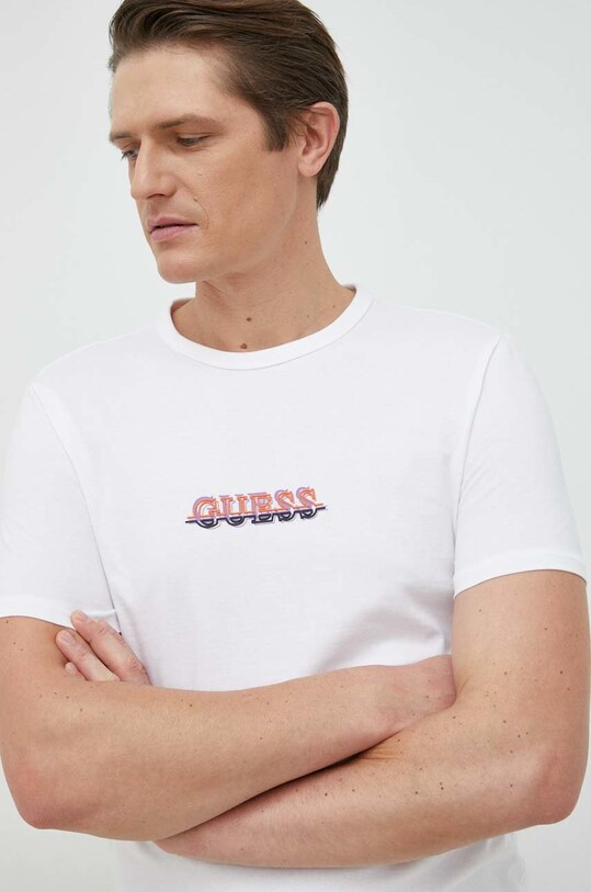 Guess t-shirt aplikacja biały M3RI11.J1314