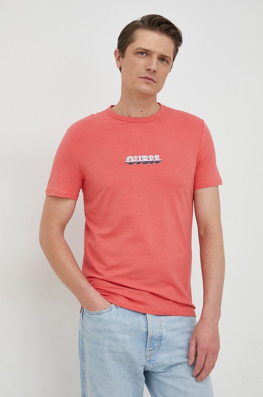 Guess t-shirt aplikacja różowy M3RI11.J1314