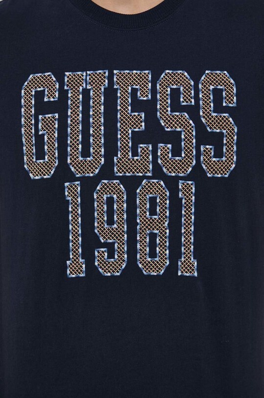 Guess t-shirt bawełniany M3RI14.K8FQ4 granatowy